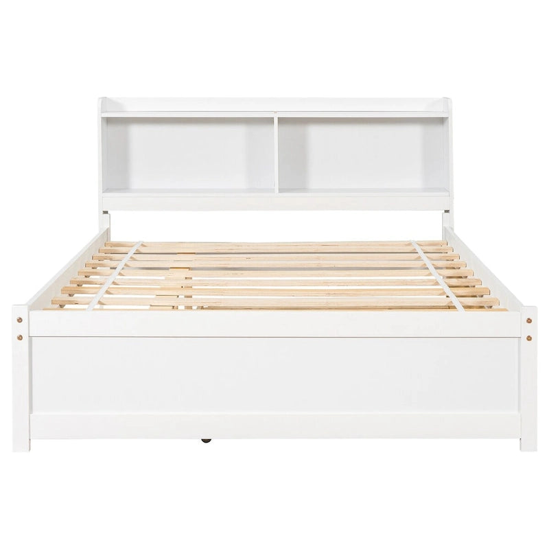 Cama doble con nido y estantería