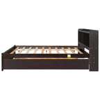 Cama doble con nido y estantería