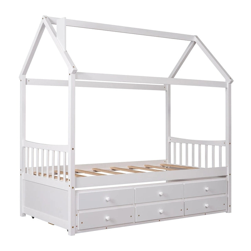Cama Nido Doble de Madera con Cajones Adicionales